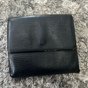 LV black leather Epi wallet